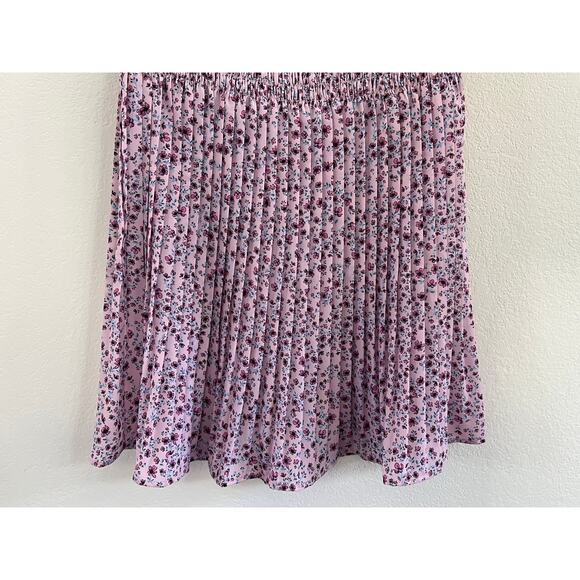 Nicholas Revolve Smocked Floral Midi Skirt Womens 6 Cottagecore Whimsy Pink READ - Picture 6 of 14